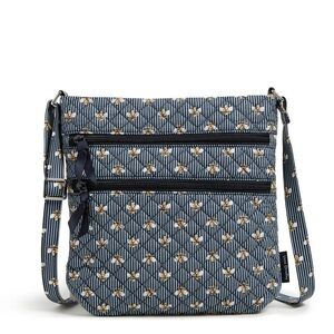 Vera Bradley Bees Navy Triple Zip Hipster NWOT